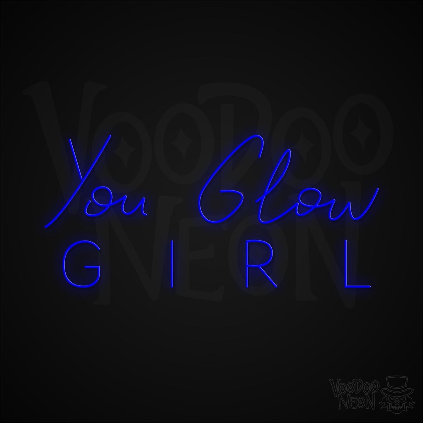 You Glow Girl Neon Sign - Dark Blue