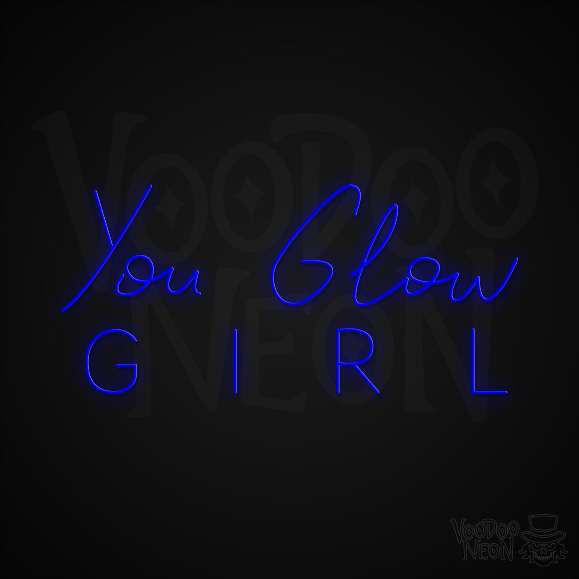 You Glow Girl Neon Sign - Dark Blue