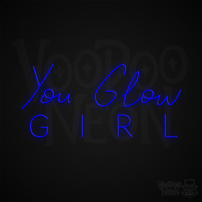 You Glow Girl Neon Sign - Dark Blue