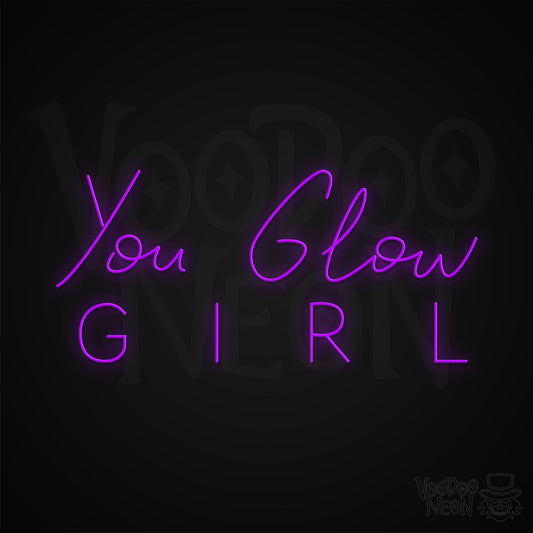 You Glow Girl Neon Sign - Purple