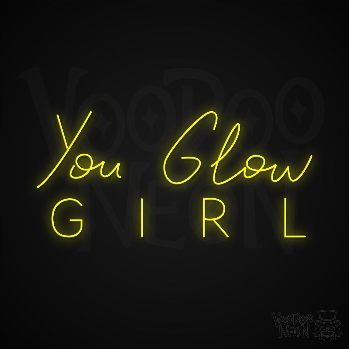 You Glow Girl Neon Sign - Yellow