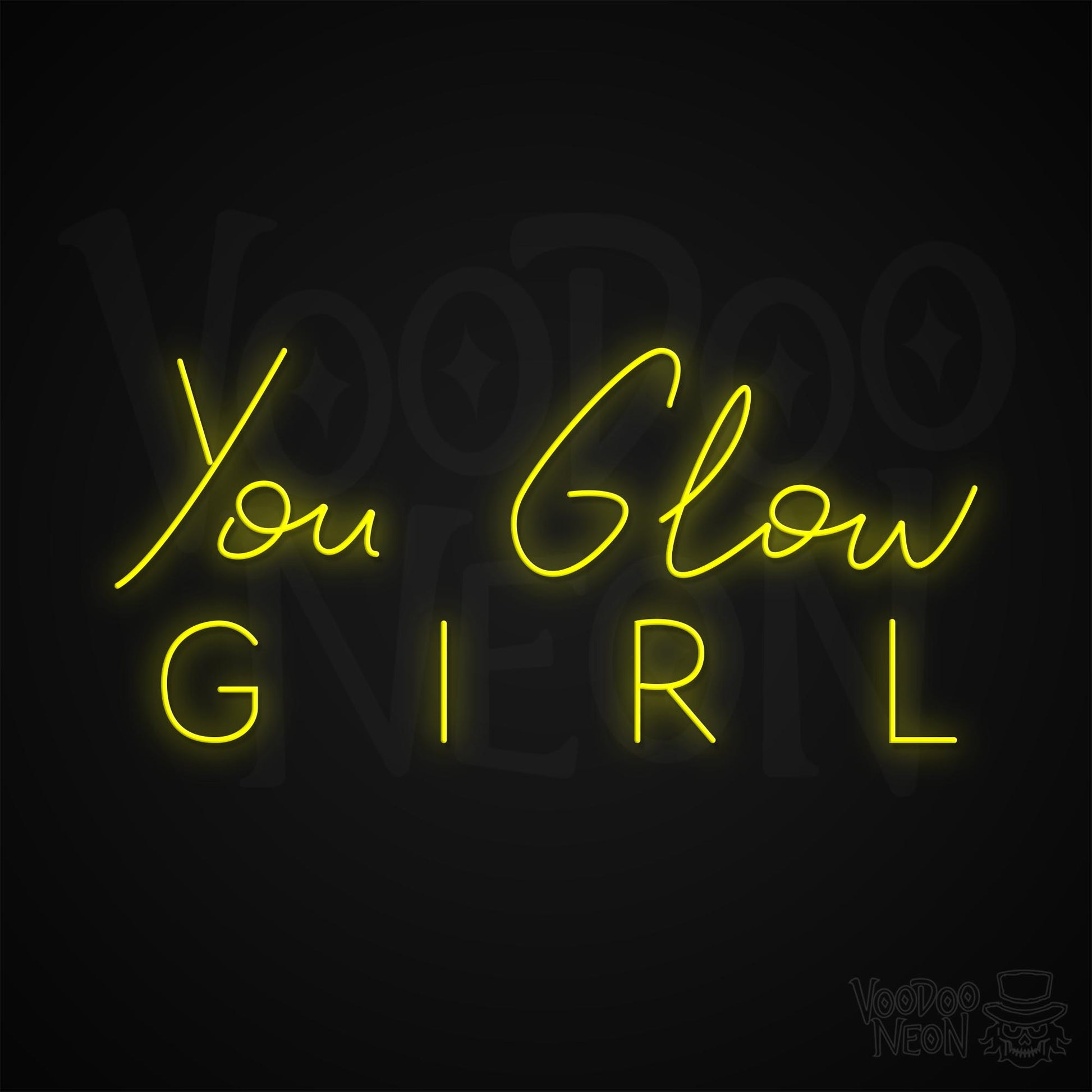 You Glow Girl Neon Sign - Yellow