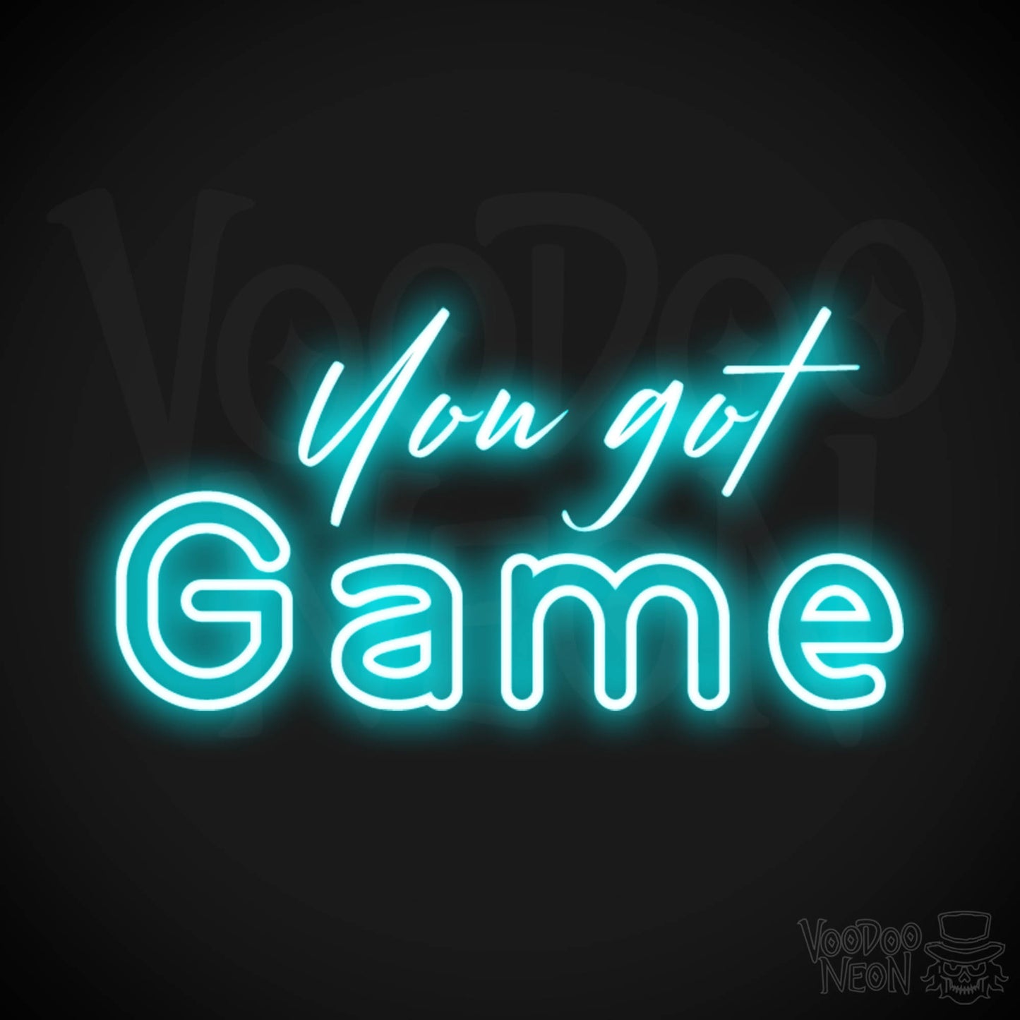 You Got Game Neon Sign - You Got Game Sign - Wall Art - Color Ice Blue