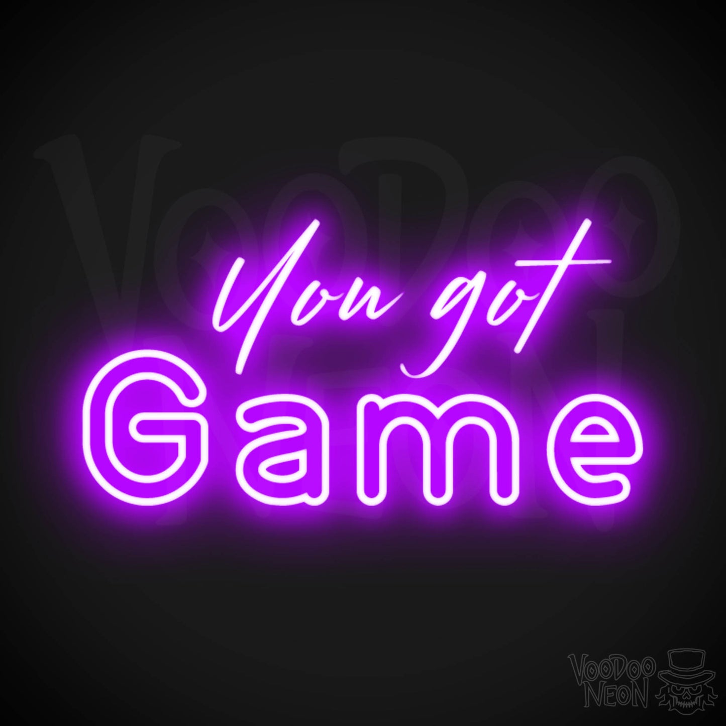 You Got Game Neon Sign - You Got Game Sign - Wall Art - Color Purple