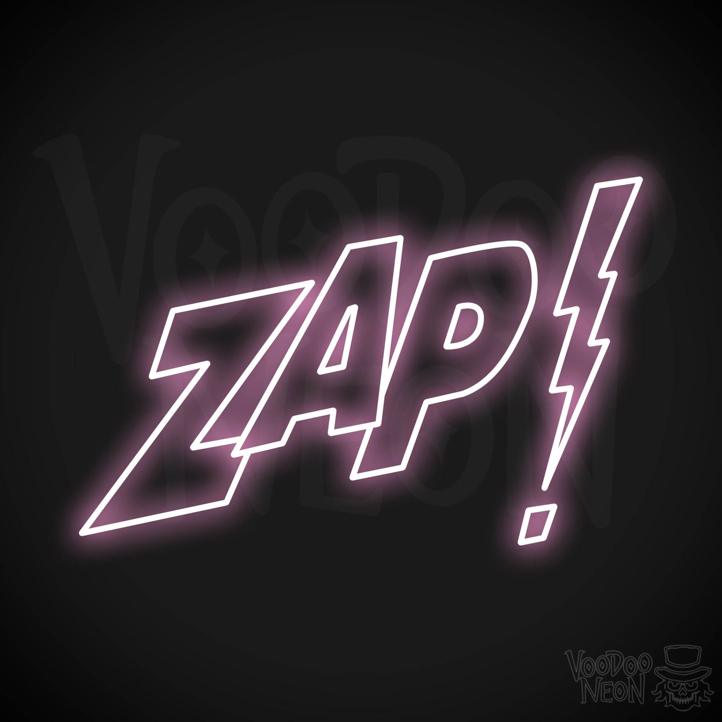 Zap Neon Sign - Light Pink