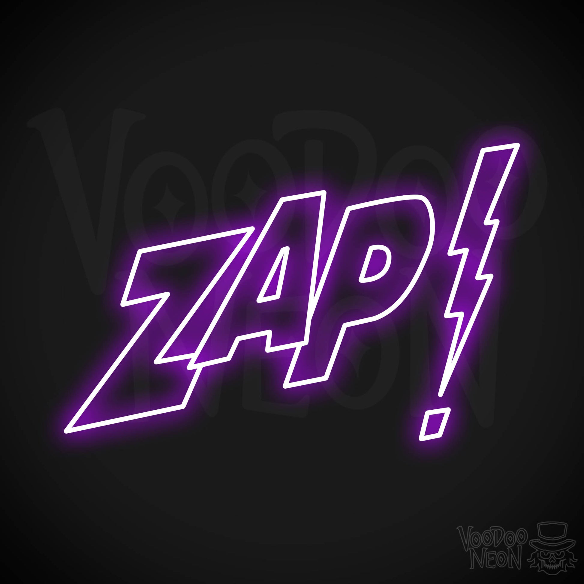 Zap Neon Sign - Purple