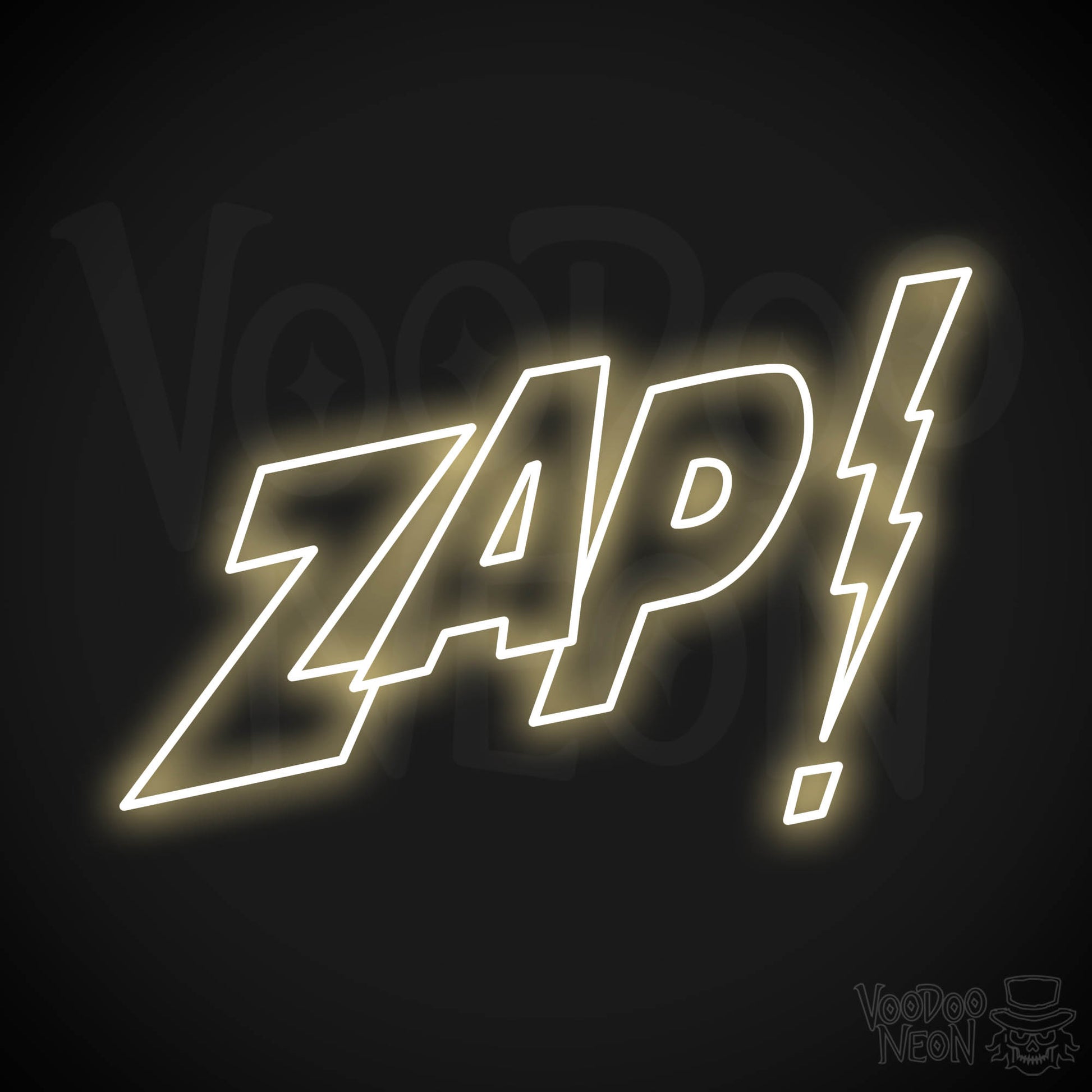 Zap Neon Sign - Warm White