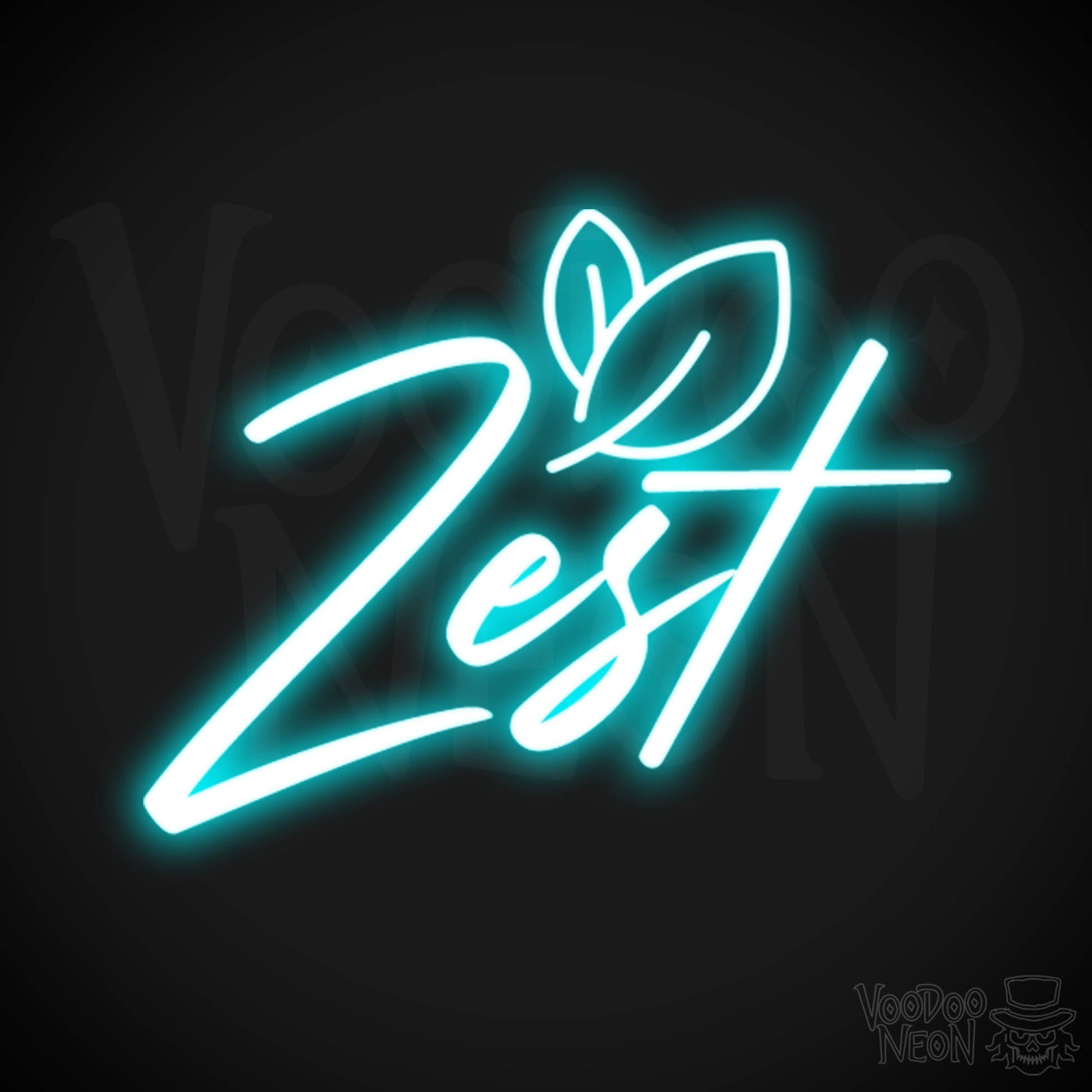 Zest Neon Sign - Neon Zest Sign - Color Ice Blue