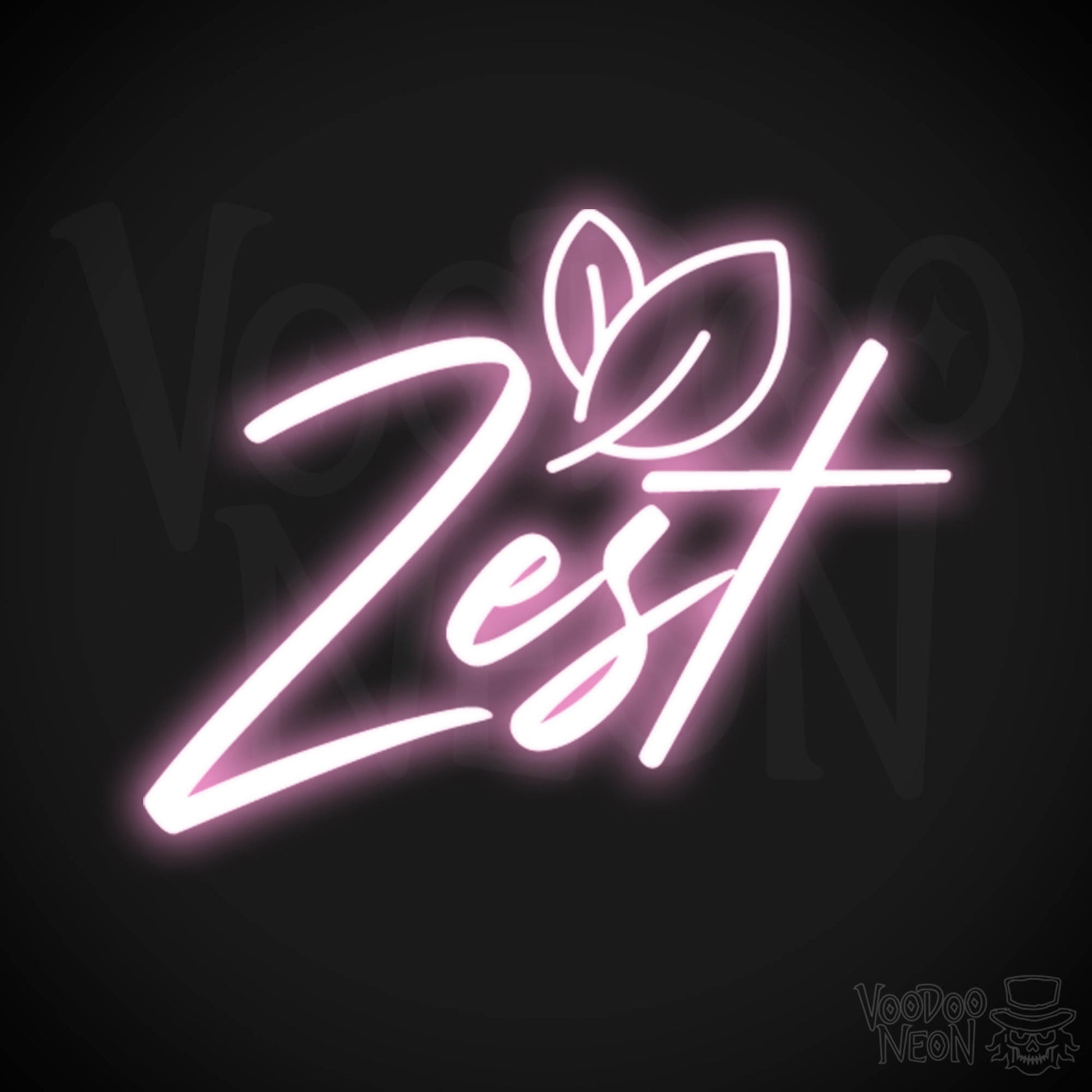 Zest Neon Sign - Neon Zest Sign - Color Light Pink