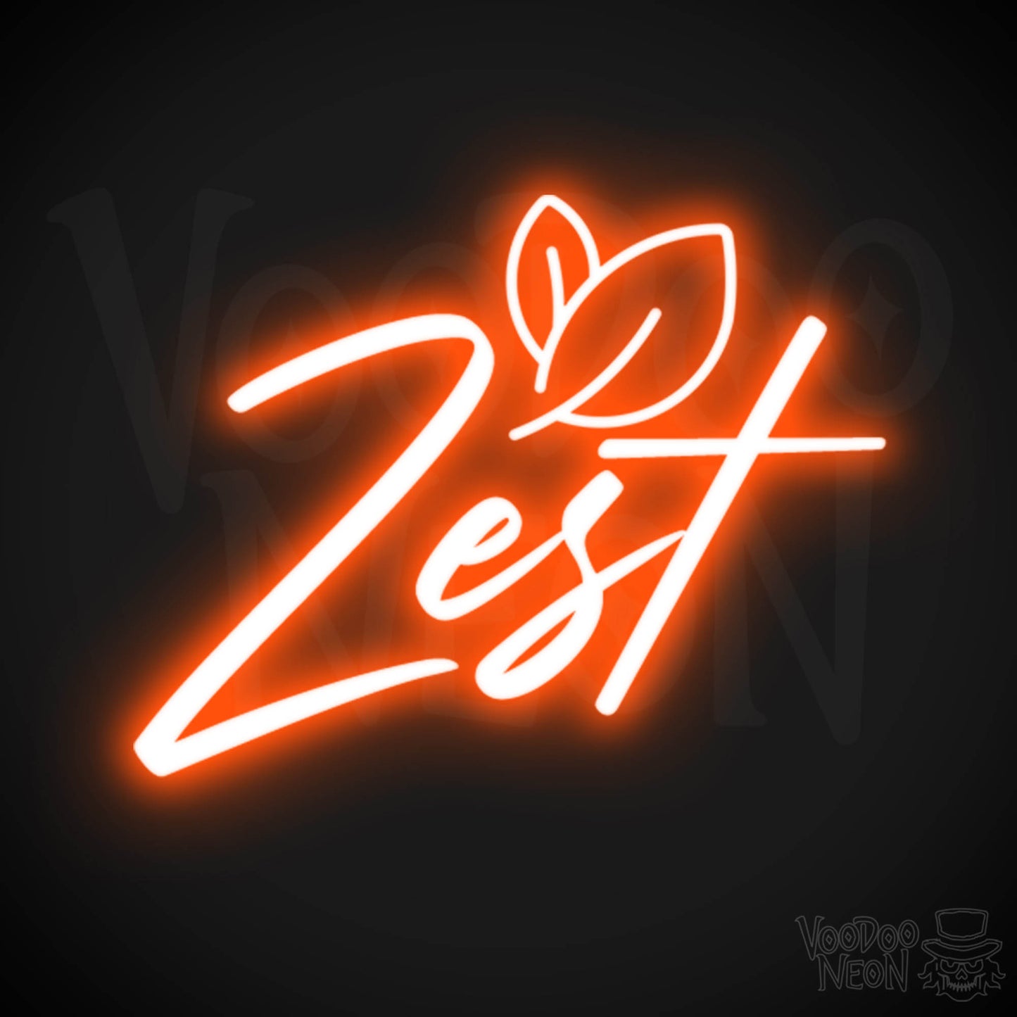 Zest Neon Sign - Neon Zest Sign - Color Orange