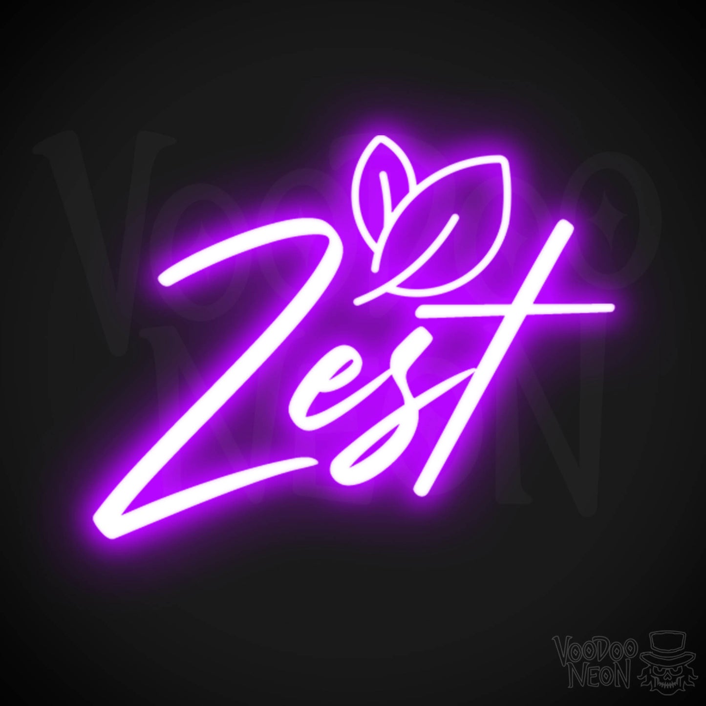 Zest Neon Sign - Neon Zest Sign - Color Purple