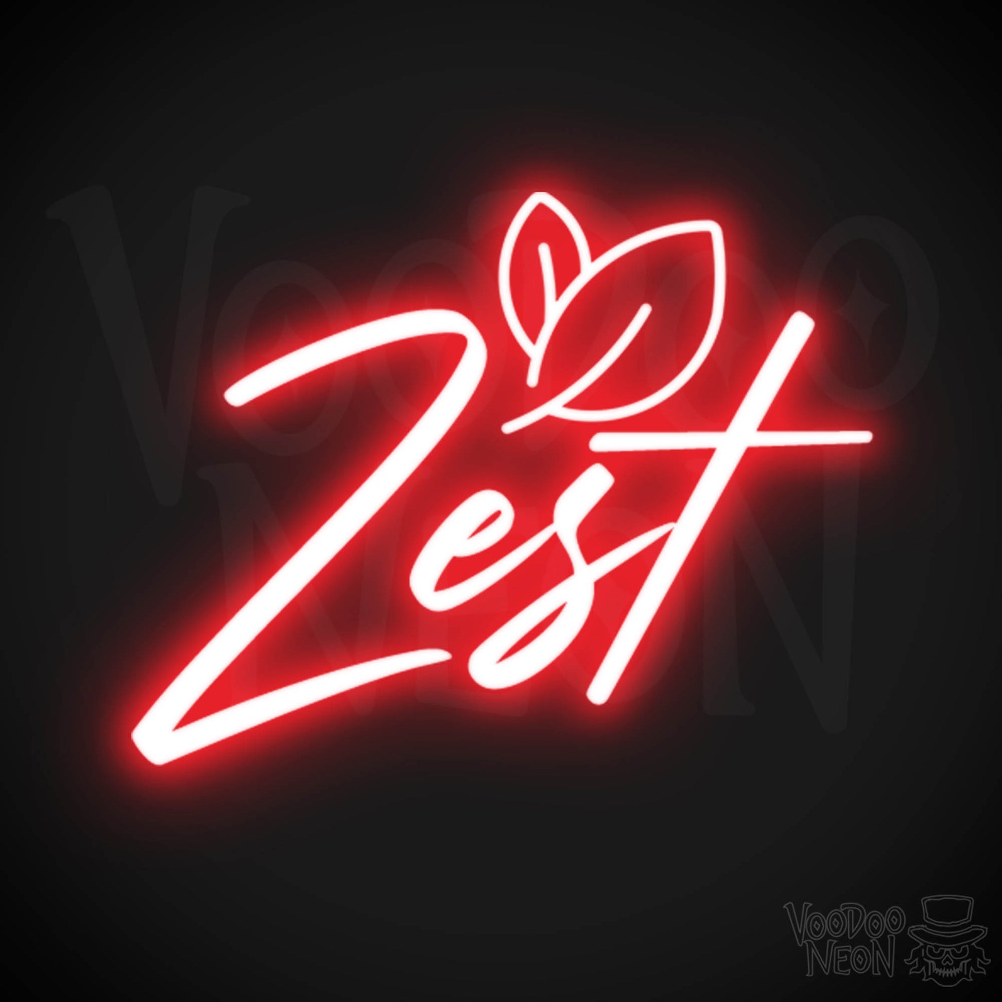 Zest Neon Sign - Neon Zest Sign - Color Red