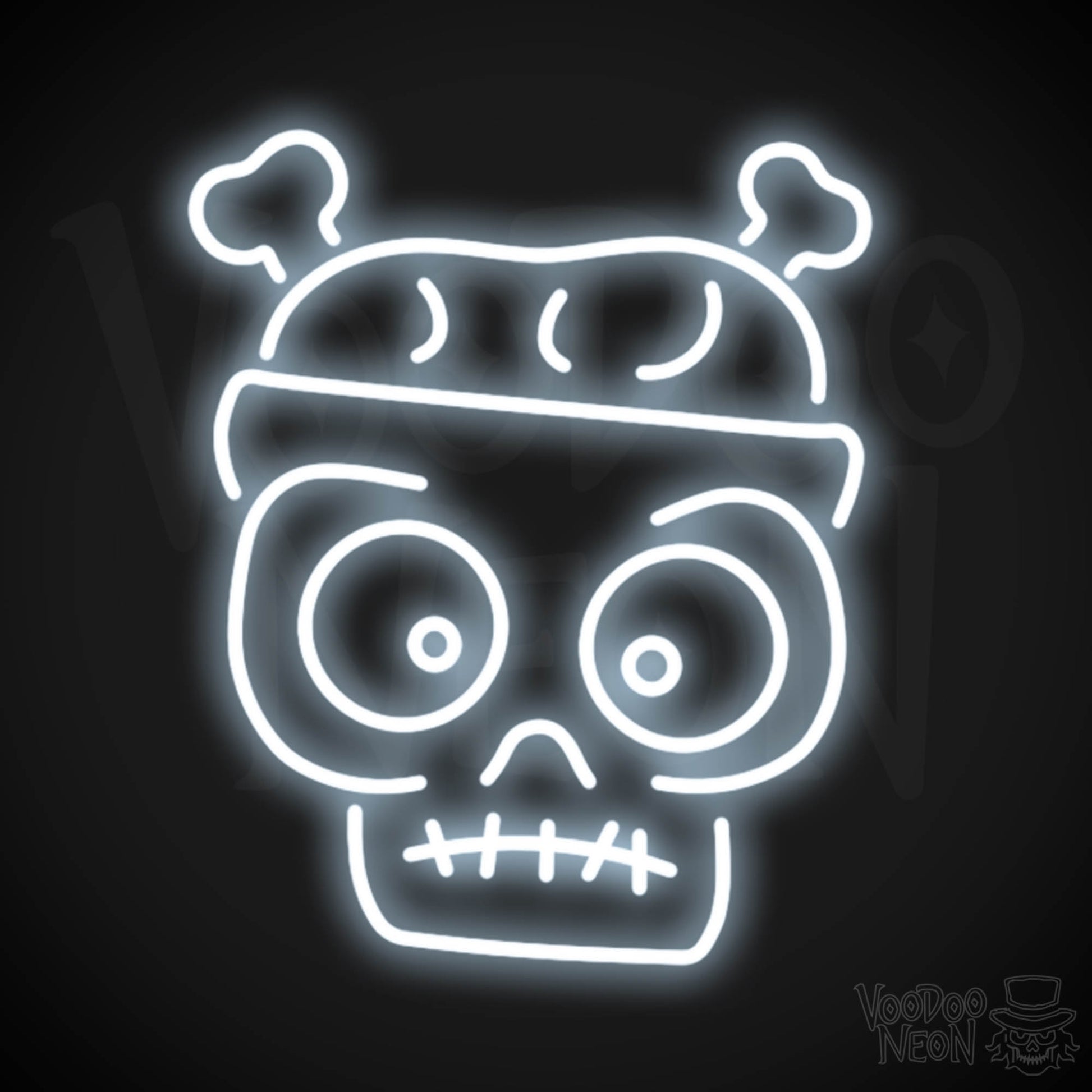 Zombie Neon Sign - Neon Zombie Sign - LED Wall Art - Color Cool White