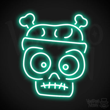 Zombie Neon Sign - Neon Zombie Sign - LED Wall Art - Color Light Green