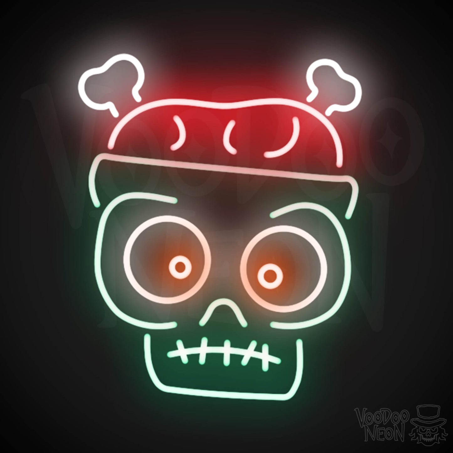 Zombie Neon Sign - Neon Zombie Sign - LED Wall Art - Color Multi-Color