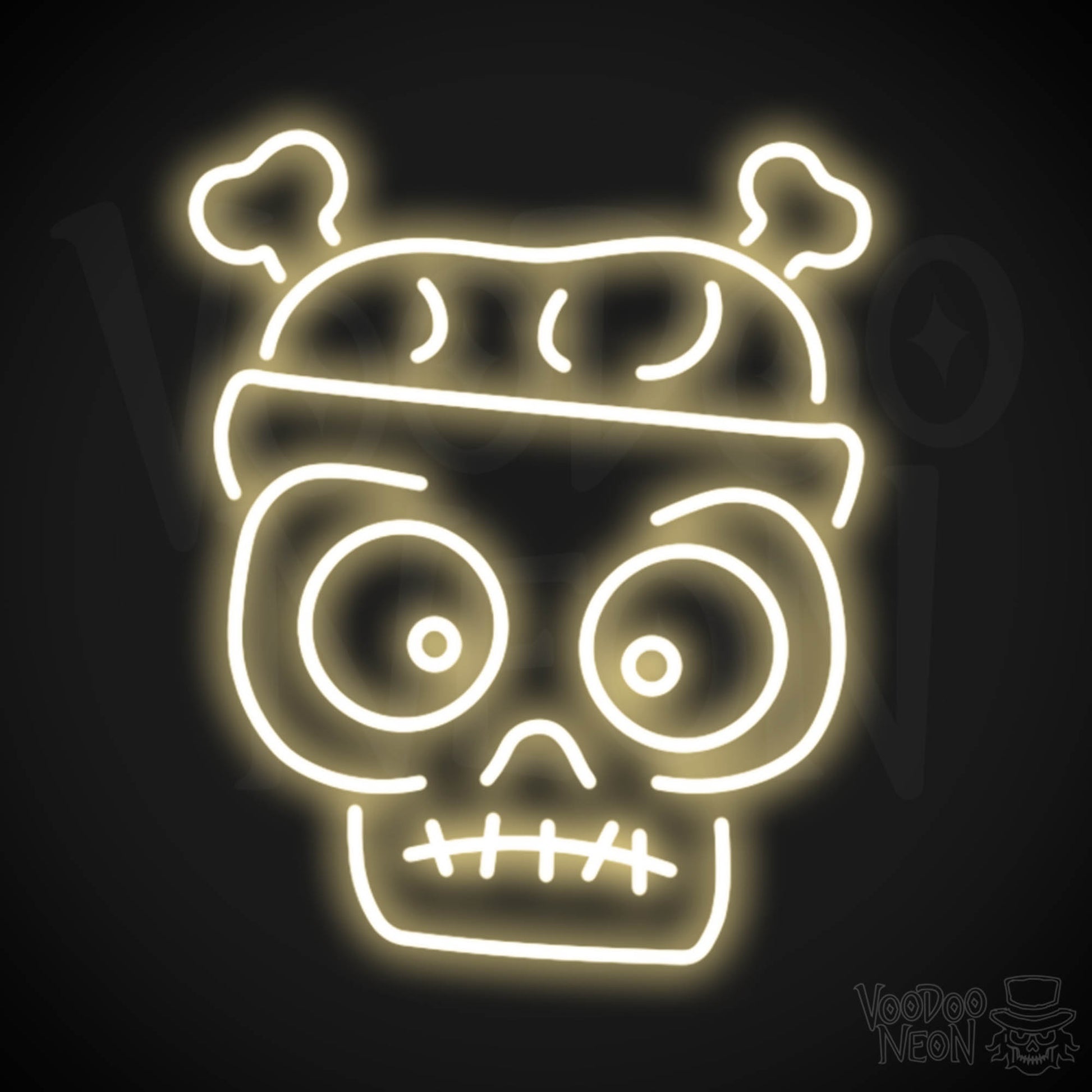 Zombie Neon Sign - Neon Zombie Sign - LED Wall Art - Color Warm White